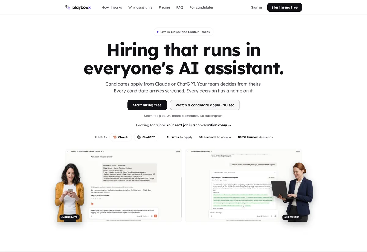 playboox homepage preview